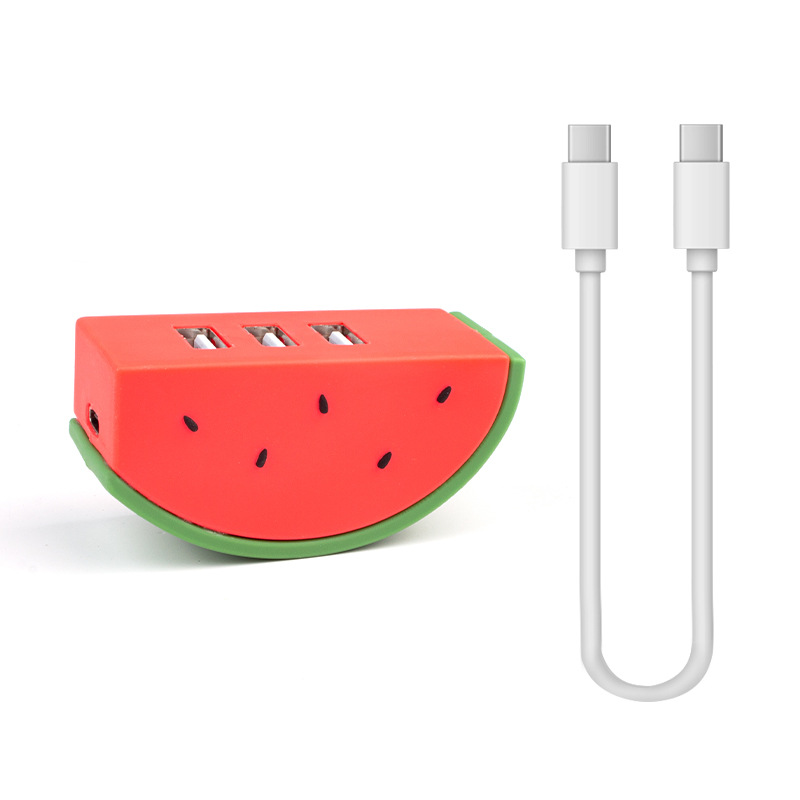 New Cartoon Hub Multi-function Expansion Laptop Hub Fruit Hub 3-port Splitter