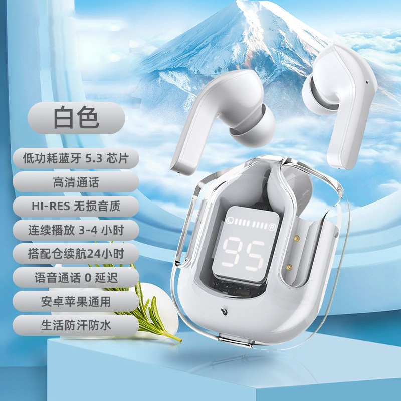 Exclusive air31 Transparent High-quality Sound In-ear Sports Digital Display Wireless Bluetooth Earphones