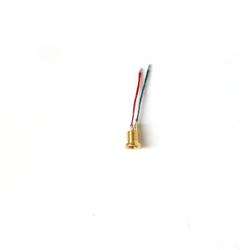 Solderable Pin Socket Female MMCX Pure Copper Gold-plated Built-in Thread Nut Headphone Accessories