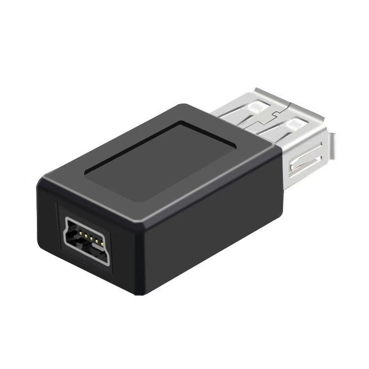 USB female to mini 5P mini T port connection adapter phone cable data power supply adapter A female T female