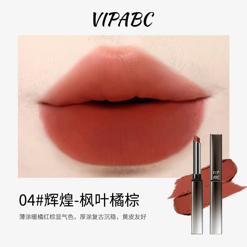 VIPABC Her Series Matte Fine Tube Lipstick Slim Heel Design Velvet Lipstick for Women, Not Easy to Fade