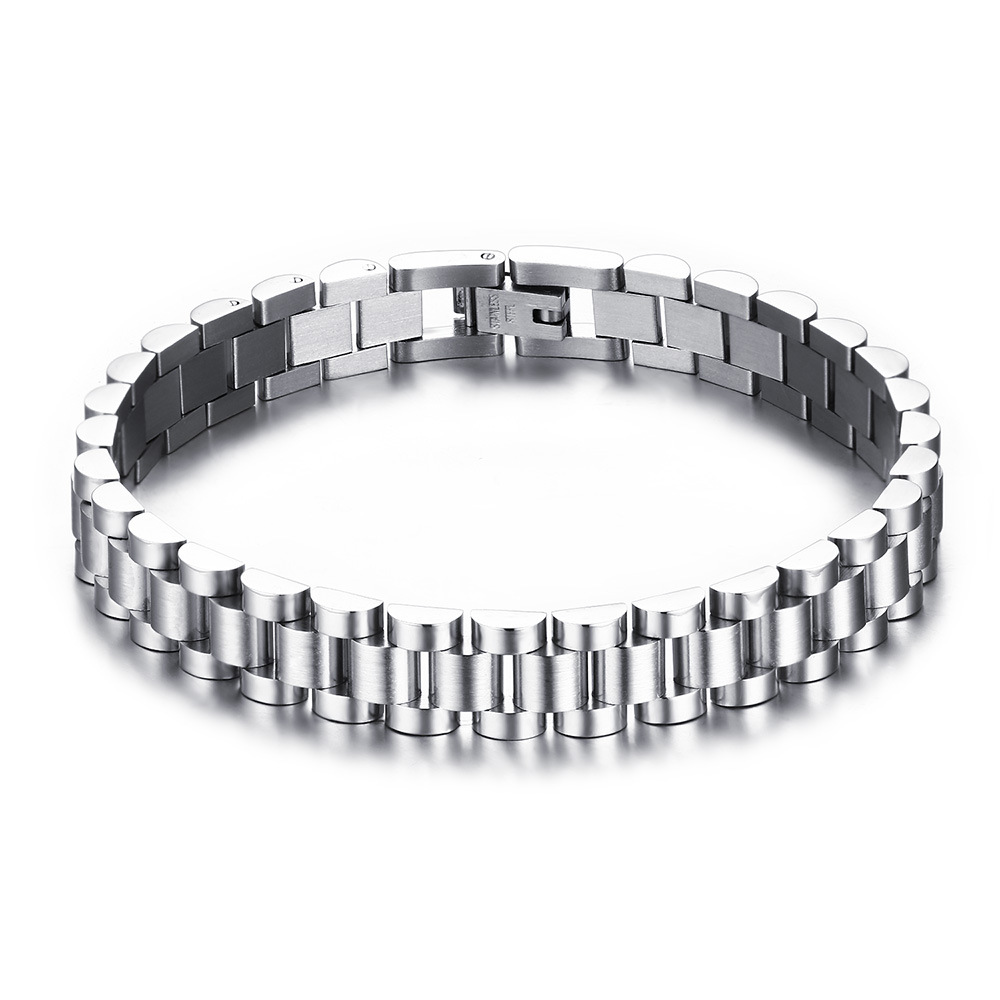 Huanmu Accessories Stainless Steel Watchband Bracelet Couple Watch Chain Titanium Steel Accessories Hand Jewelry