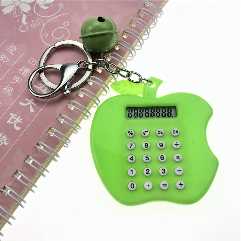 Cartoon Apple Mini Ultra-Thin Button Battery Cute Calculator Portable Computer Handy Calculator