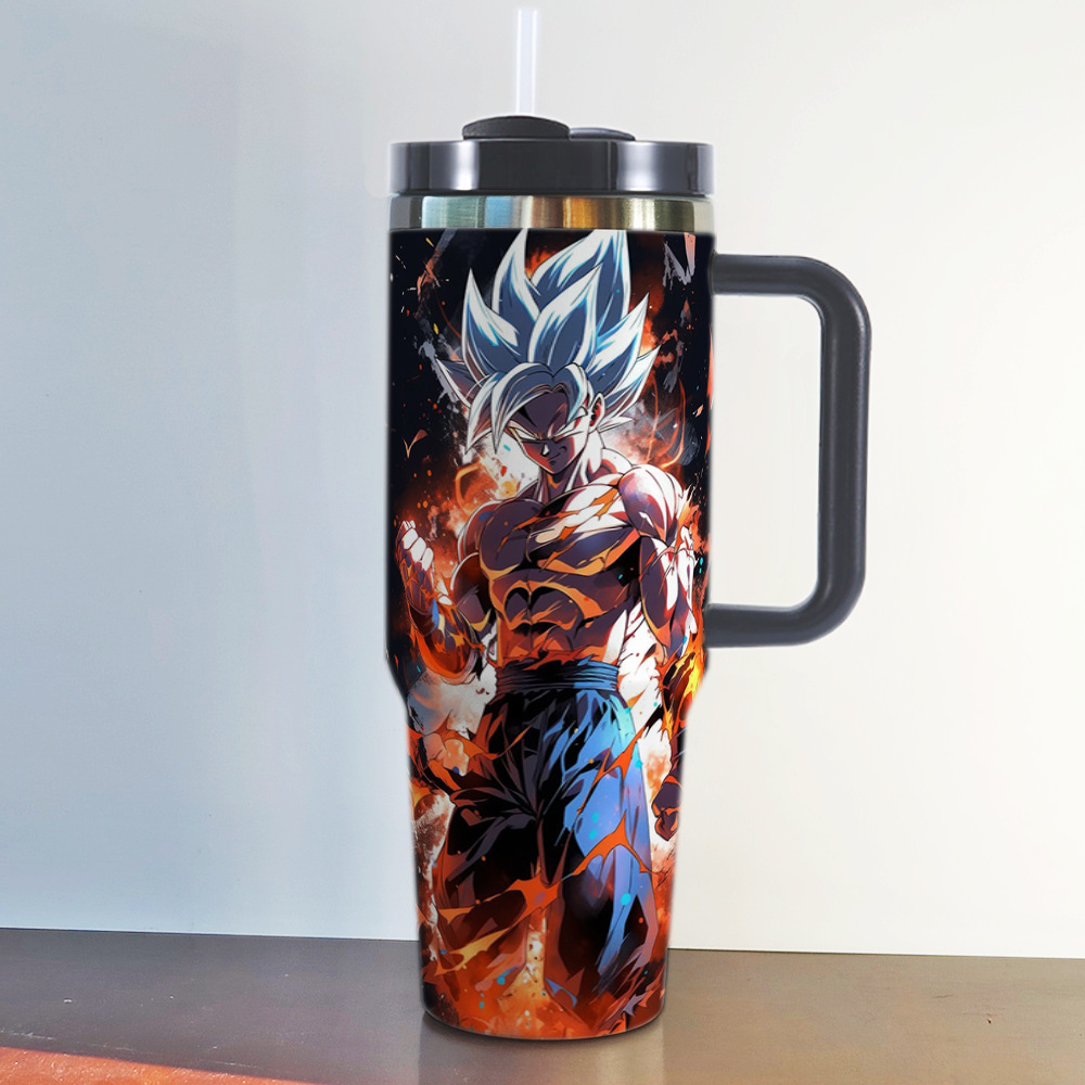 40oz tumbler Dragon Ball printed car ice霸 cup giant thermal cup car cup