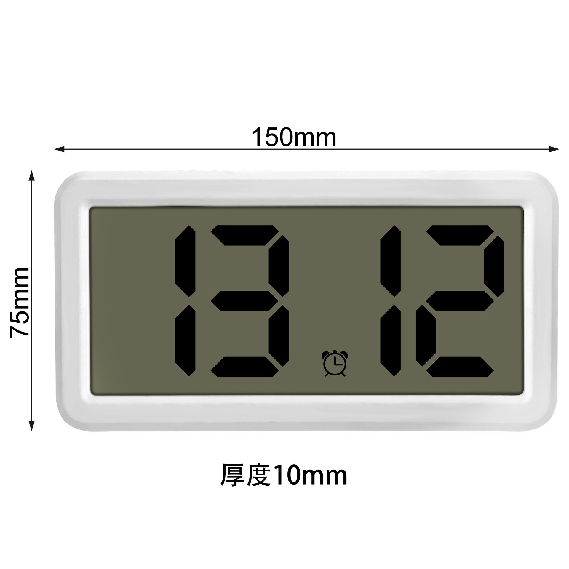 Ultra-thin LCD simple large screen digital alarm clock desktop desk clock student alarm clock desktop bedroom time