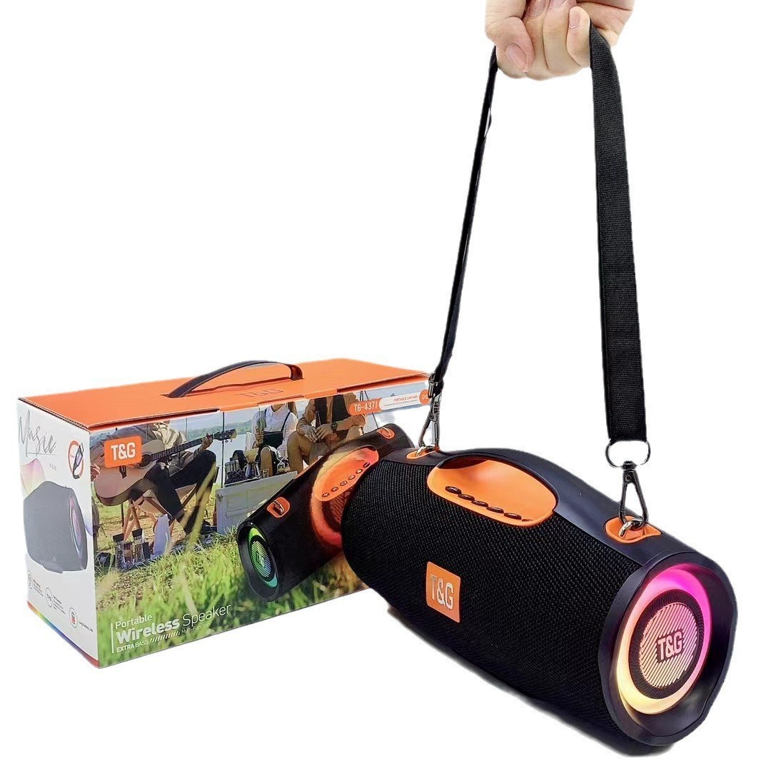 Strap Handheld Portable TG437 Bluetooth Speaker Colorful LED Light 20W Dual Speaker TWS Subwoofer Speaker