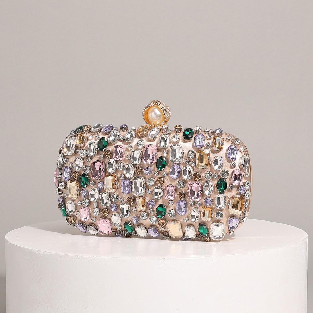 Colorful Evening Bag Banquet Clutch Bag Women's Dress Evening Dress Bag Rhinestone Party Bag