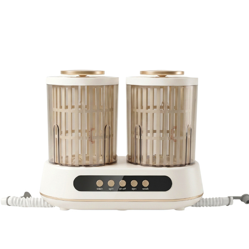 Double Tub Mini Washing Machine Fully Automatic Dual Compartment All-in-One Small Underwear Socks 2-in-1 Washing Machine