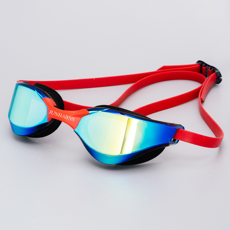 JUNHAIINS Junhai swimming goggles professional men and women swimming goggles anti-fog waterproof flat light racing wide-angle