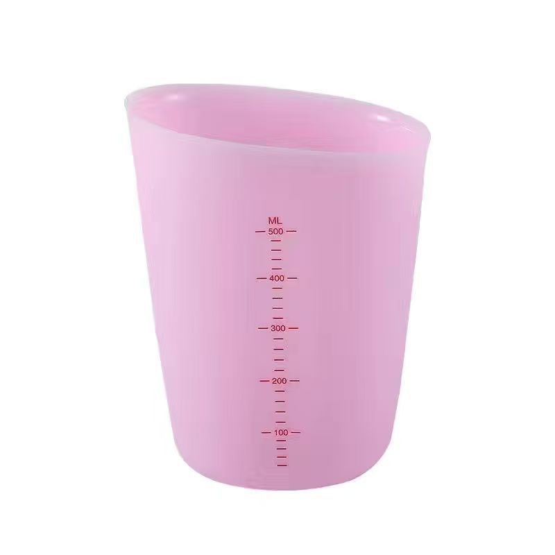 Baking tool silicone measuring cup, double scale ounce cup, high-temperature resistant, non-stick, kitchen DIY cake measuring cup