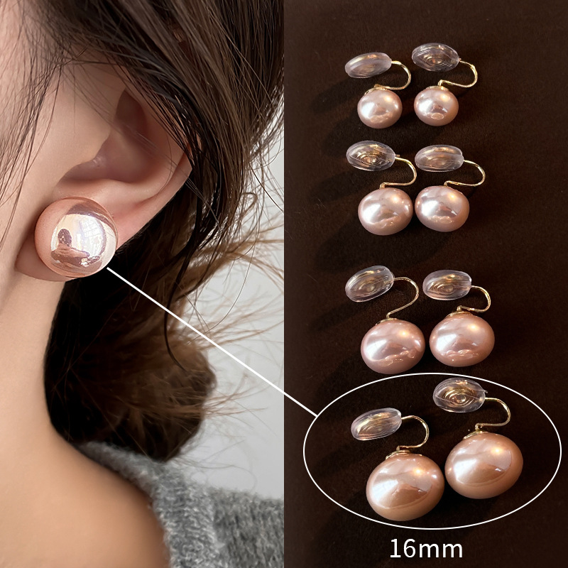Swarovski Bun Pink Luster Pearl Earrings for Women S925 Sterling Silver Needle Earrings 2026 New Ear Accessories