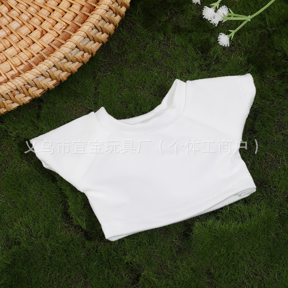 13cm 23cm Solid Color Cotton Doll T-shirt Small Top West Highland White Terrier Dog Plush Toy Clothes Retail Toy