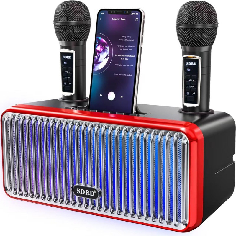 SD319PRO Bluetooth Speaker Portable Outdoor Karaoke Speaker Dual Microphone All-in-One Children's Microphone