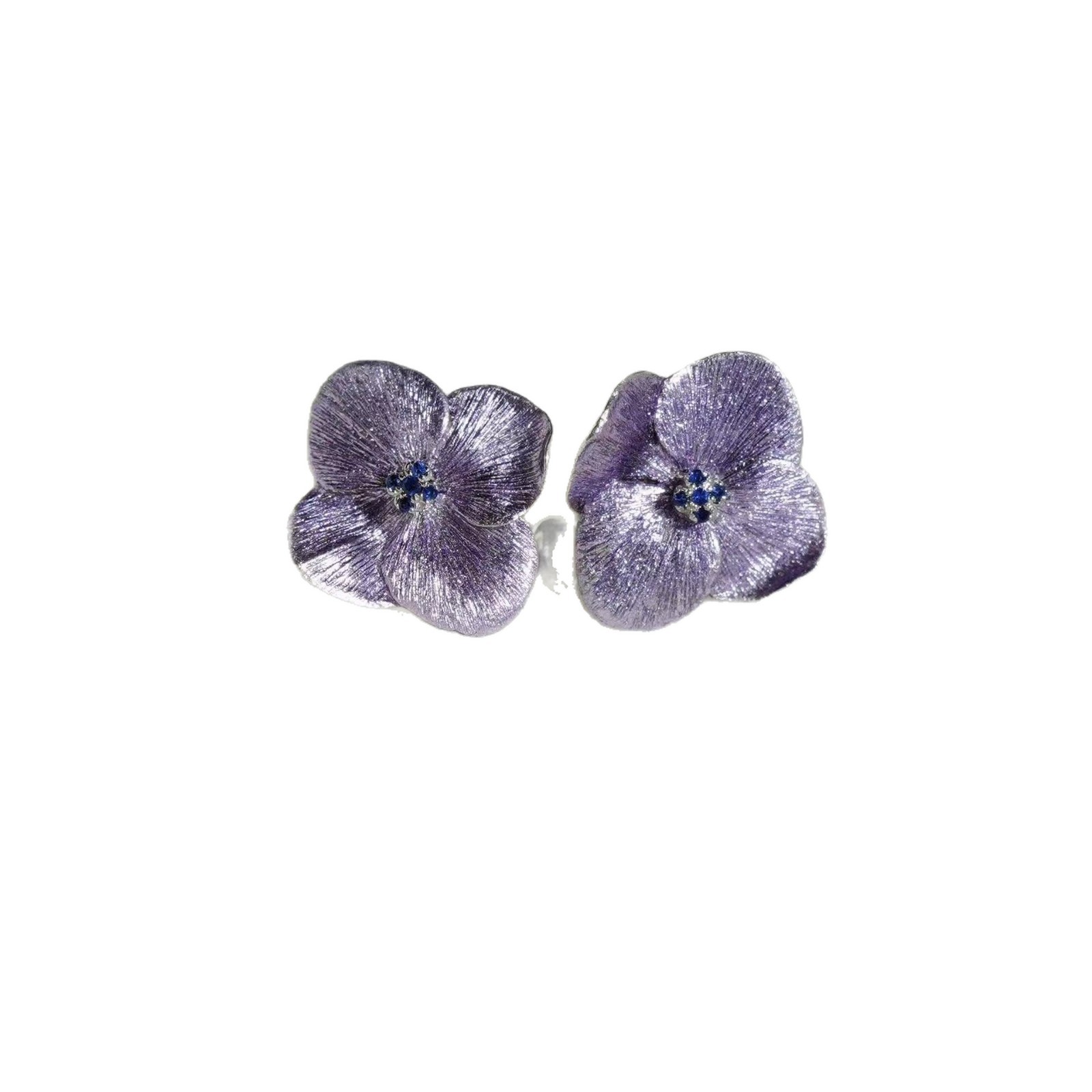 Cool Purple Pink Earrings Exquisite Niche Unique Stud Earrings Ear Accessories