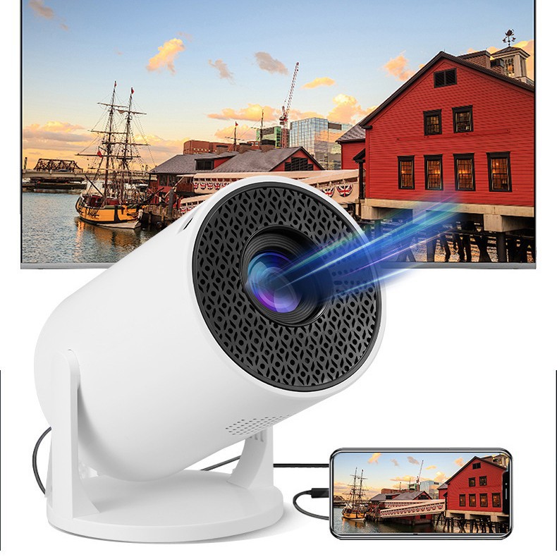 HY300mini Projector WiFi Wireless Screen Mirroring HD Portable M5 Projector Large Screen HD Projector
