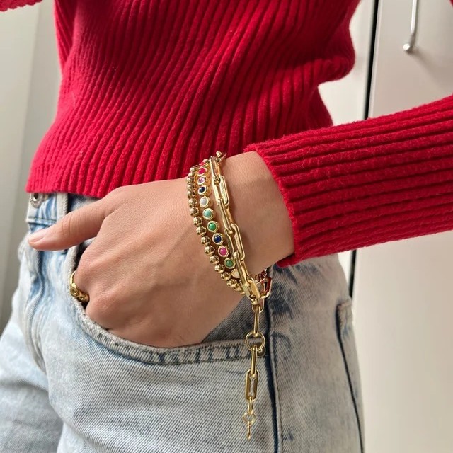 18K Gold Plated Women's Bracelet Not Easy to Fade