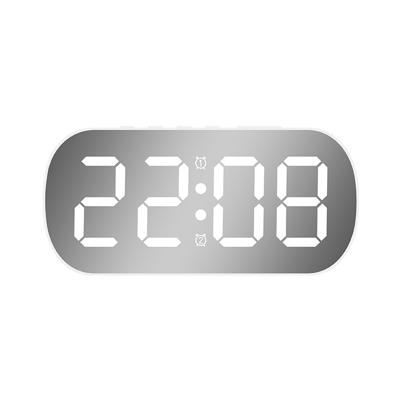 Simple LED Digital Electronic Clock Digital Desktop Small Alarm Clock Student Children Mirror Alarm Clock 6637