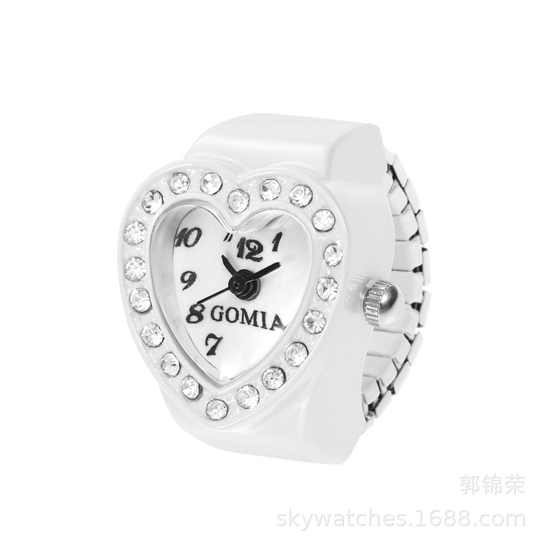 New Heart-shaped Ring Watch Watch Women's Watch Finger Watch Candy Color Gift Watch Fun