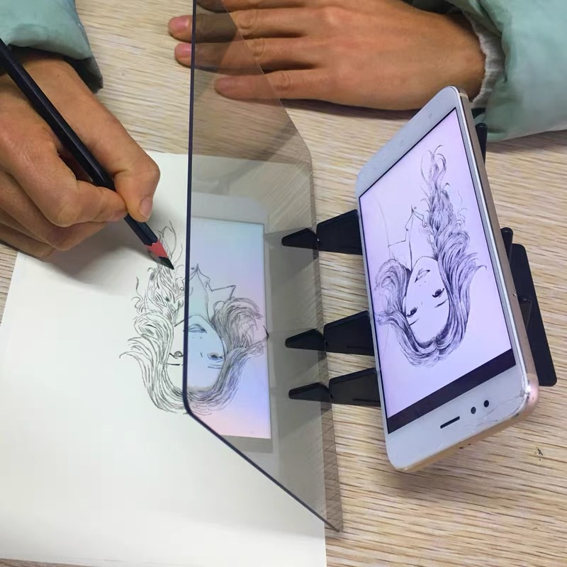 Projection tracing board, light-transmitting drawing board tool, copy table, mobile phone screen projection, optical sketching stand
