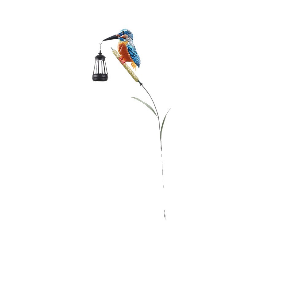 New Solar Bird Lantern Waterproof Outdoor Landscape Light Garden Courtyard Decoration Iron Art Craft
