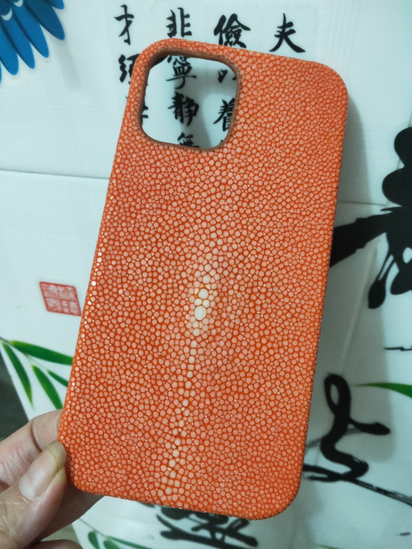 Applicable Apple 17 Pro Max Phone Case iPhone 16 PRO Leather Case Pearl Fish Genuine Leather 15 Protective Case 17 Air