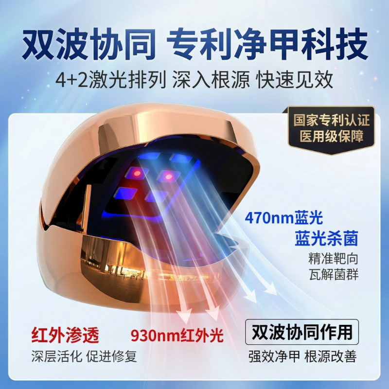 External Onychomycosis UV Fungus Lamp Explosive Liquid Auxiliary Light Therapy Clean Portable Nail Lamp Ultraviolet