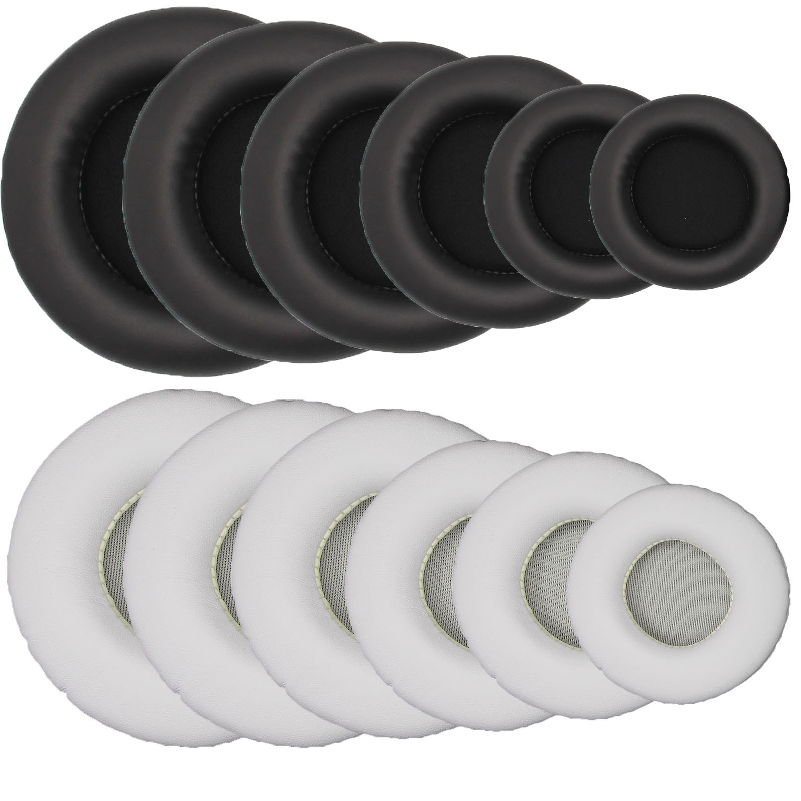 Suitable for 50-110mm over-ear headphone sponge earmuffs round headphone covers ear cushions PU protective cover for internet cafes