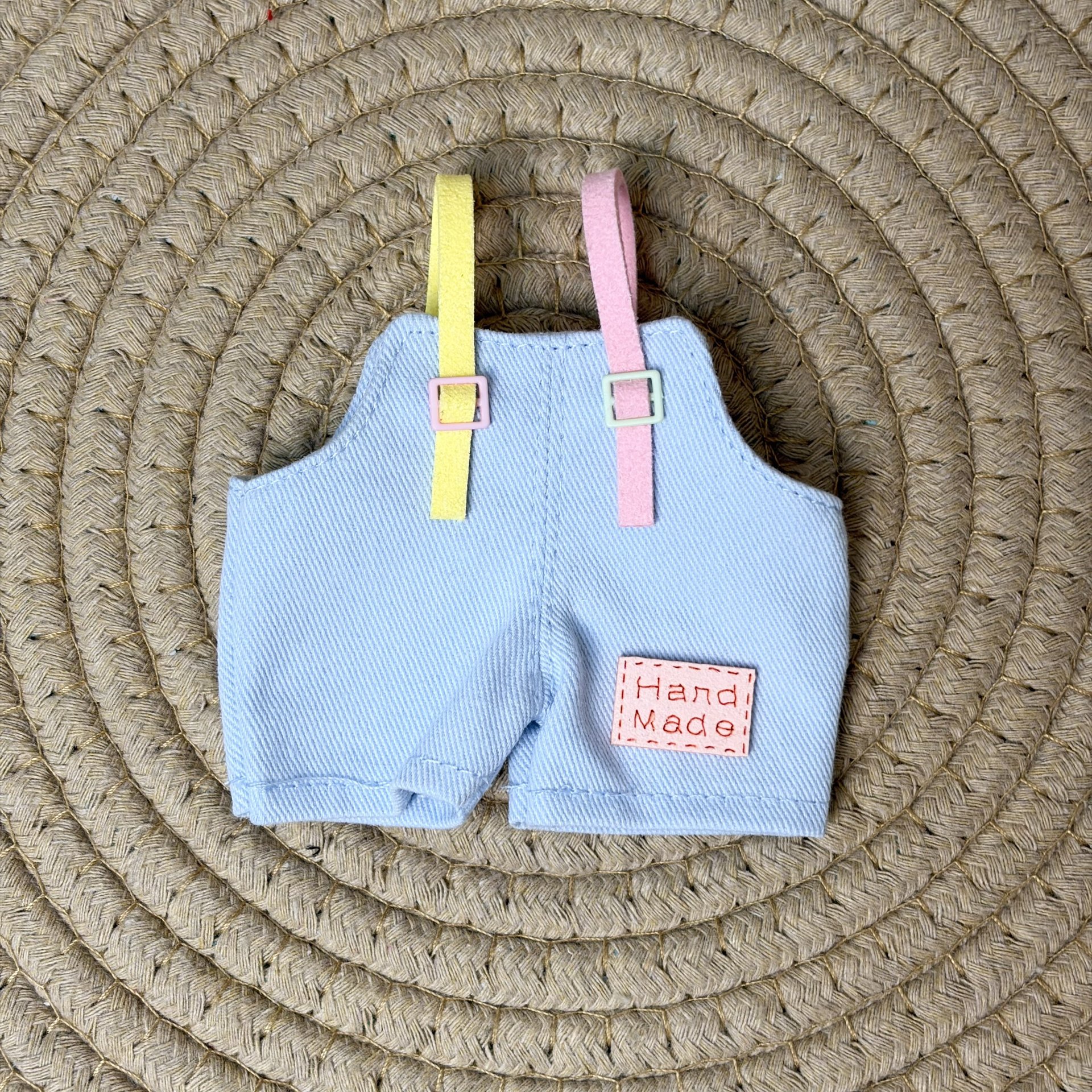 New product 15cm Gazi sister doll clothing macaron color suspender pants double pants bjd doll replaceable doll clothing