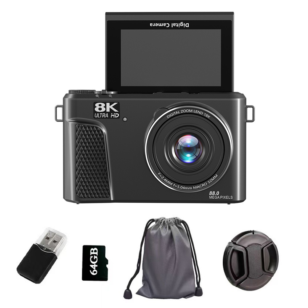8K mirrorless digital camera high pixel flip screen WiFi upload phone student beauty camera