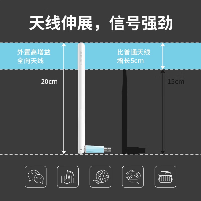 MERCURY wireless network card driver-free version portable wifi receiver transmitter desktop notebook