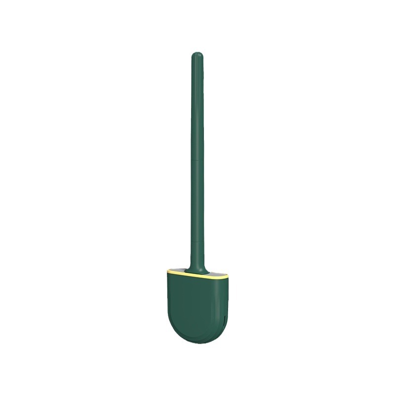 Mini Silicone Toilet Brush, Household No-Dead-Angle Toilet Cleaning Brush, Wall-Mounted, Detachable Bathroom Brush