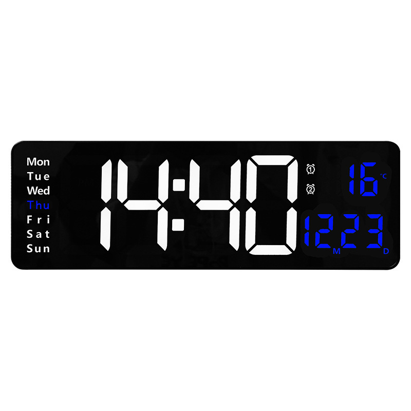 16 Inch Large Screen Function Display Clock Nordic Digital Clock Simple Living Room Wall Clock LED Wall Clock 6626