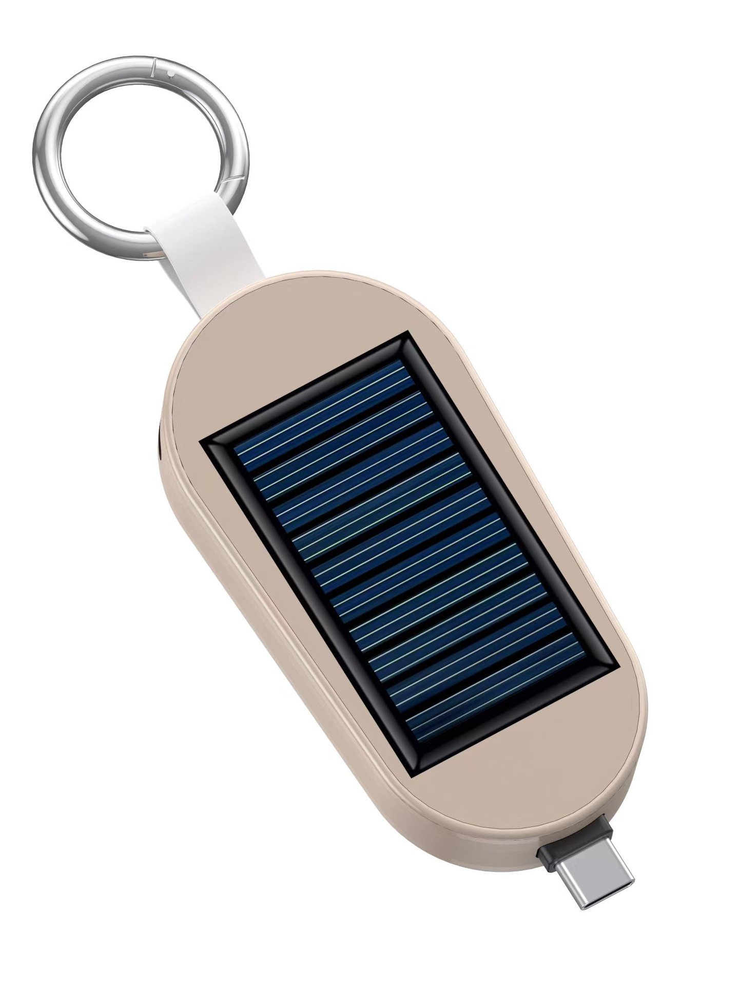 Solar mini keychain power bank phone watch emergency power bank two-in-one plug