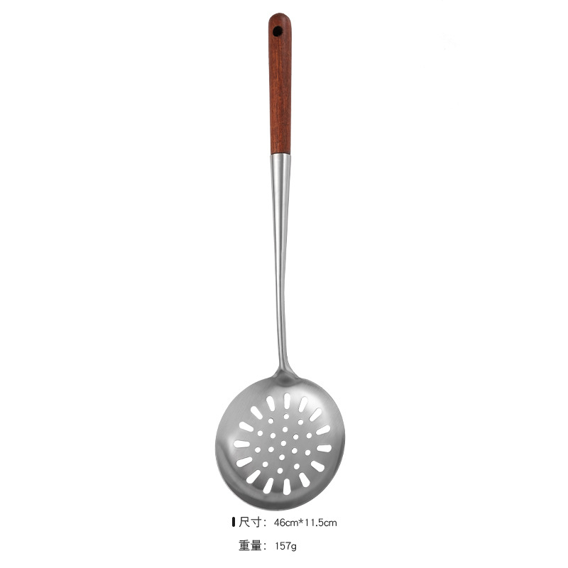 304 stainless steel long rosewood handle spatula soup spoon frying spatula stir-fry spoon kitchen utensil set household