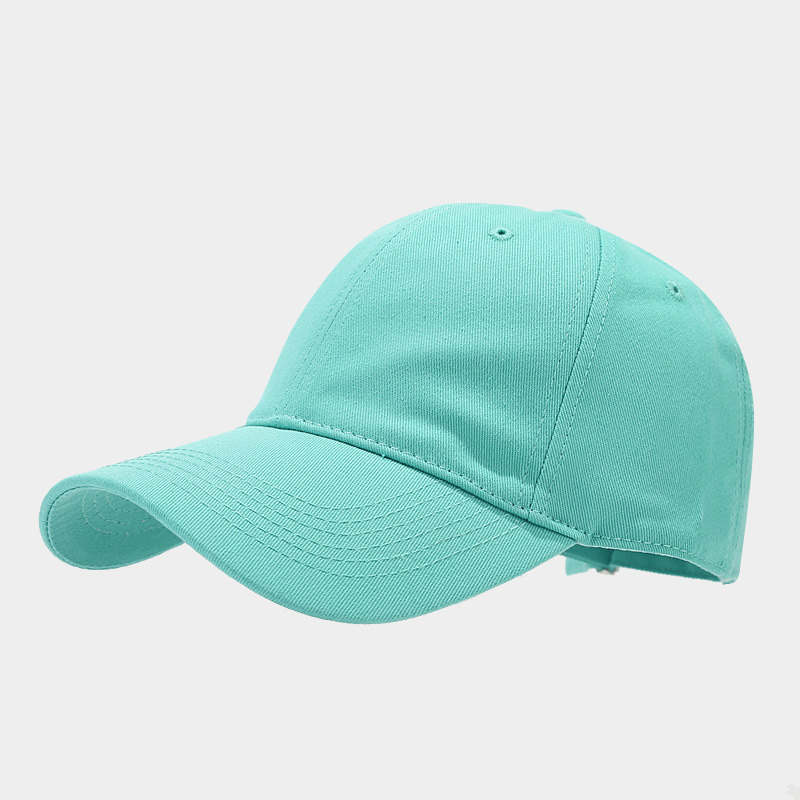Plain Soft Top Cotton Baseball Cap for Men, Face Slimming Street Hip-Hop Duckbill Cap for Women
