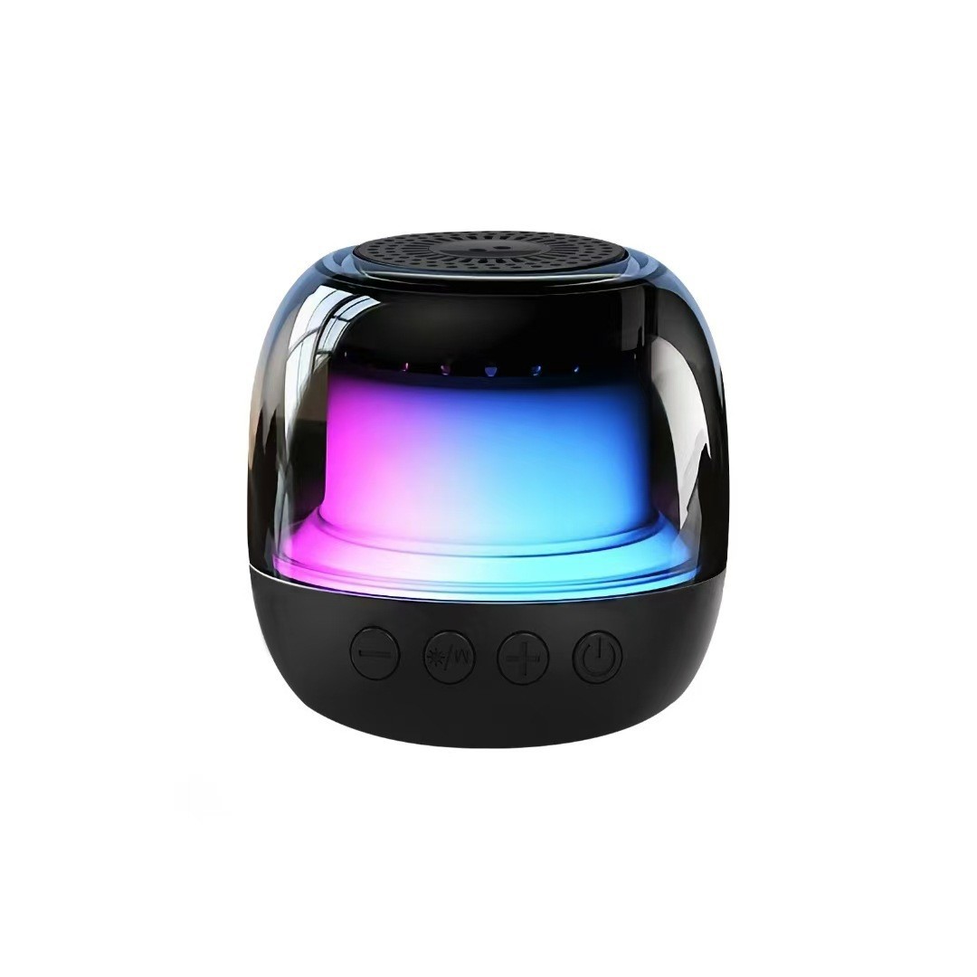 V8V1 Bluetooth speaker transparent mecha colorful subwoofer wireless portable mini desktop speaker