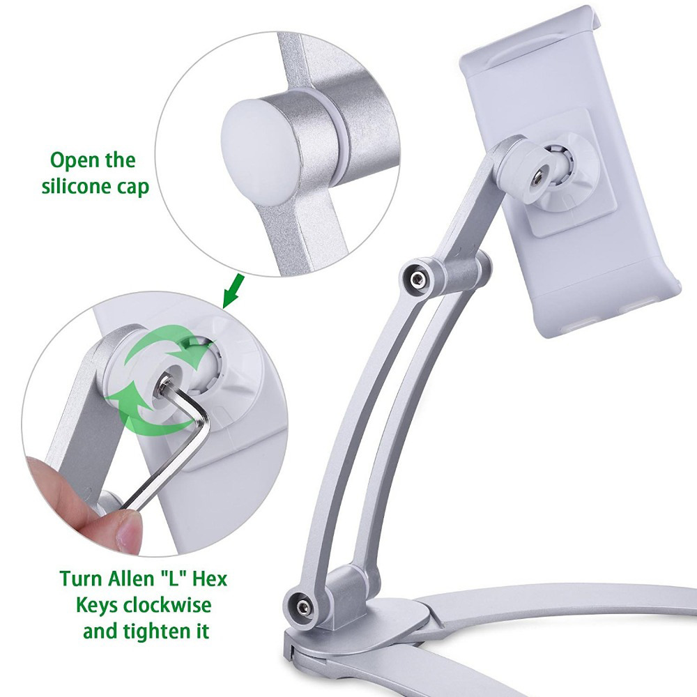 Mobile Phone Live Streaming Lazy Bracket, Aluminum Alloy Kitchen Bathroom Desktop Phone Stand, Tablet Pad Computer Stand