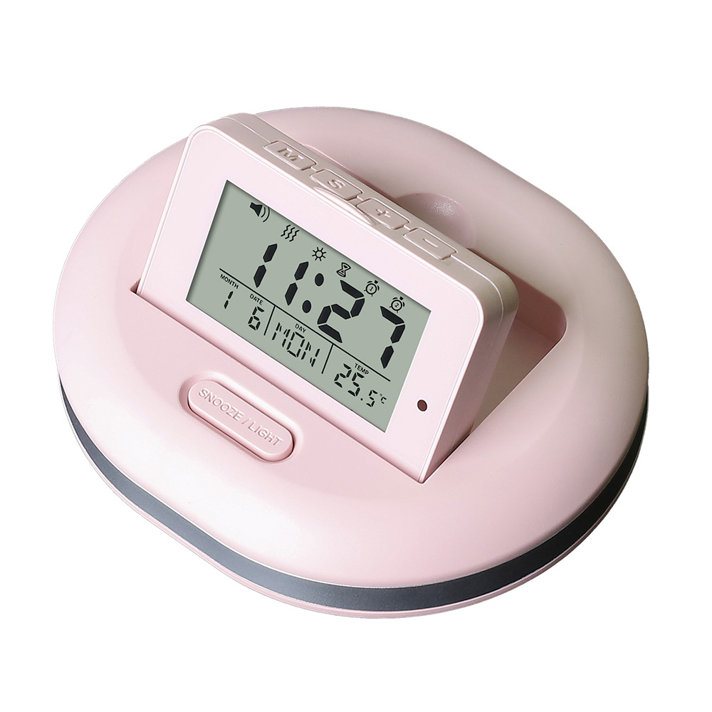 Cute Vibration Alarm Clock Student Dormitory Silent Timer Learning Tool Electronic Clock Snooze Clock Night Light