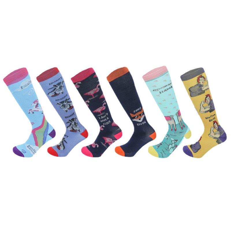 Socks, men's animal rainbow spring and autumn new sports socks, winter men's knee-high socks, casual sports cartoon socks