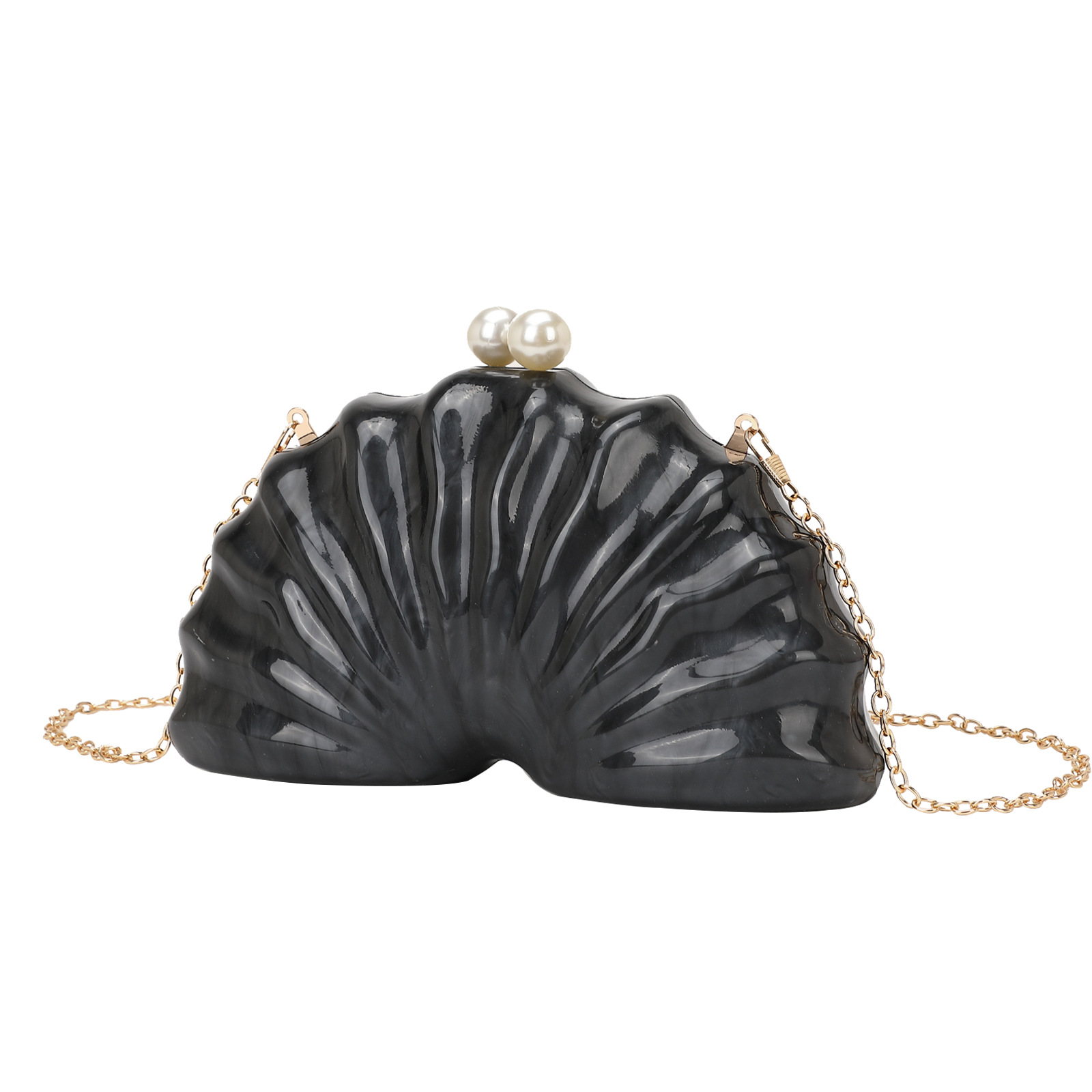 2024 New Women's Evening Bag Irregular Shell Acrylic Bag Wedding Evening Clutch Bag