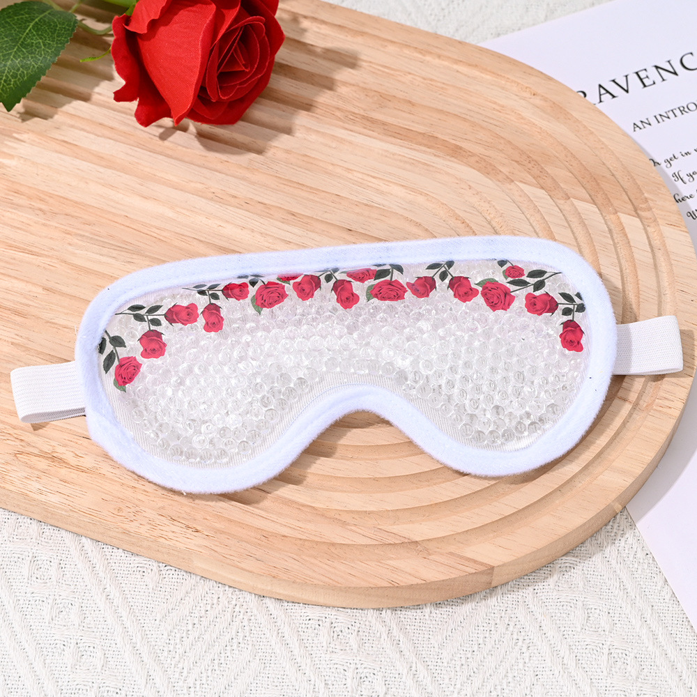 PVC gel bead ice compress eye mask, colorful adjustable elastic, cold and hot compress cooling ultra-soft eye care ice feeling