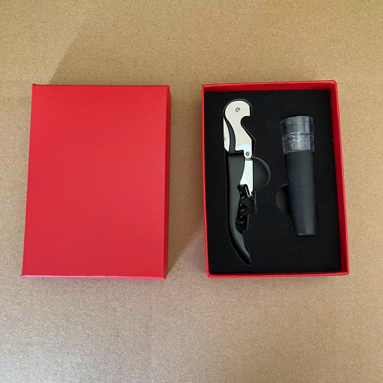 Red Wine Tool Wine Gift Box Set Four-Piece Set Paper Box Set Red Wine Gift Box