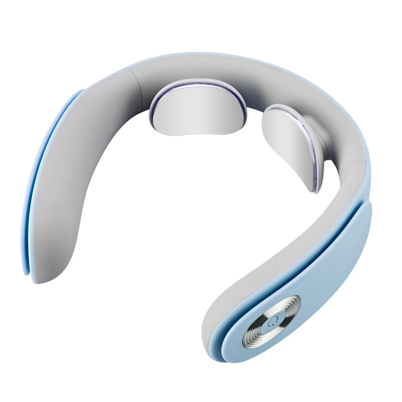 Pulse neck physiotherapy device, portable wireless neck massager, smart rechargeable hot compress neck care device