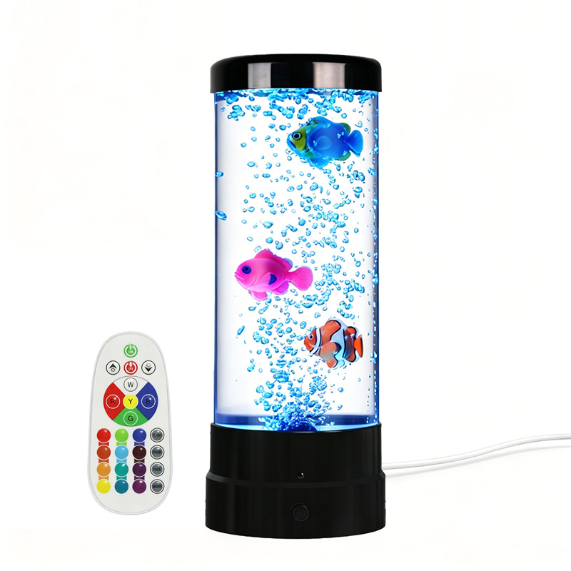 Simulated LED bubble fish colorful bubble fish lamp bedroom atmosphere USB jellyfish night light