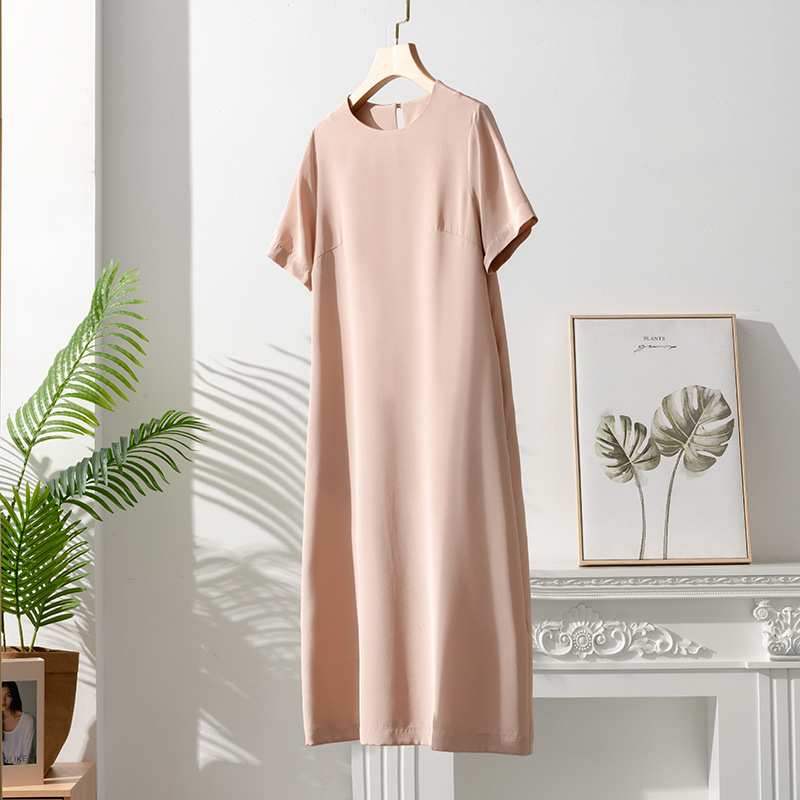 Mulberry Silk Dress for Women Summer 2025 New Plus Size Knee-Length New Chinese Style Women's Summer Dress