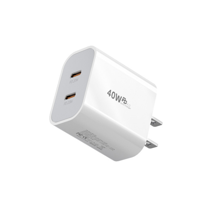 Dual PD40W Charger Applicable Apple Phone Charging Head 20W Dual TYPE-C Fast Charging Head US EU UK AU
