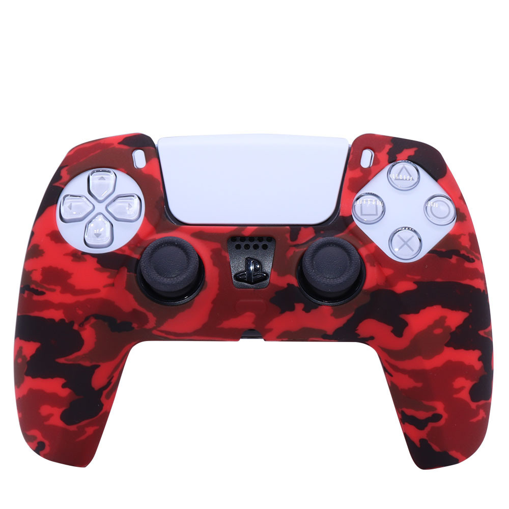 PS5 silicone case game controller silicone case camouflage water print case protective cover spray paint feel watercolor case PS5 accessory