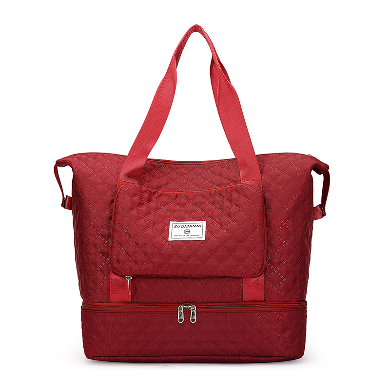 Waterproof Foldable Travel Bag with Wet-Dry Separation, Yoga Fitness Bag, Can Be Used on Trolley, Shoulder Sports Bag