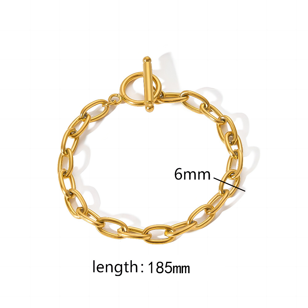Titanium steel bracelet diy bracelet 18k gold plated stainless steel chain bracelet