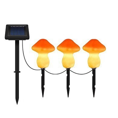 New Solar Light Simulation Mushroom Light Outdoor Waterproof Garden Courtyard Villa Decorative Ground Insert Light